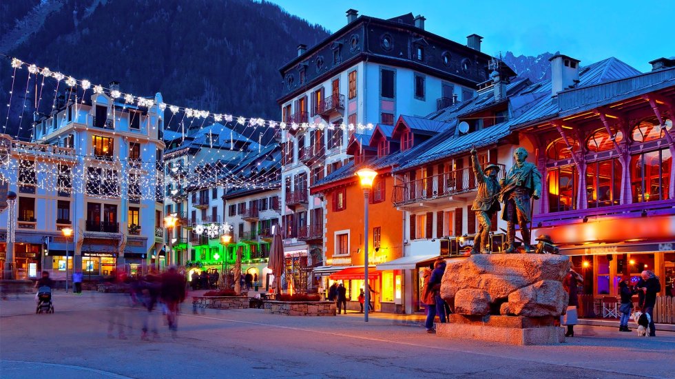 Chamonix, France (900km from Calais)