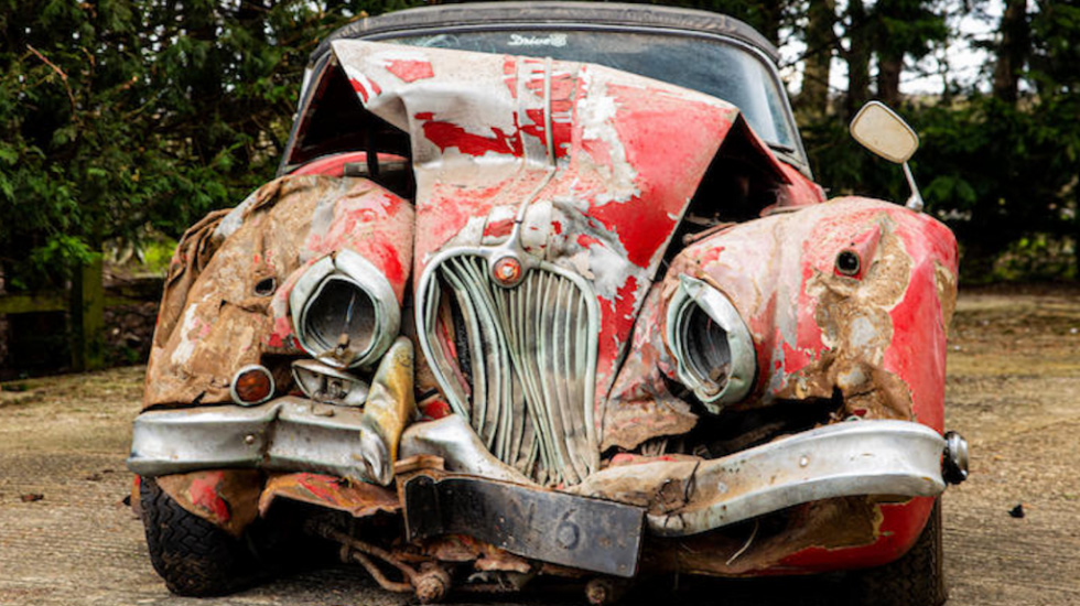 Wrecked Exotic: 1960 Jaguar XK150 S Drophead, £90,000