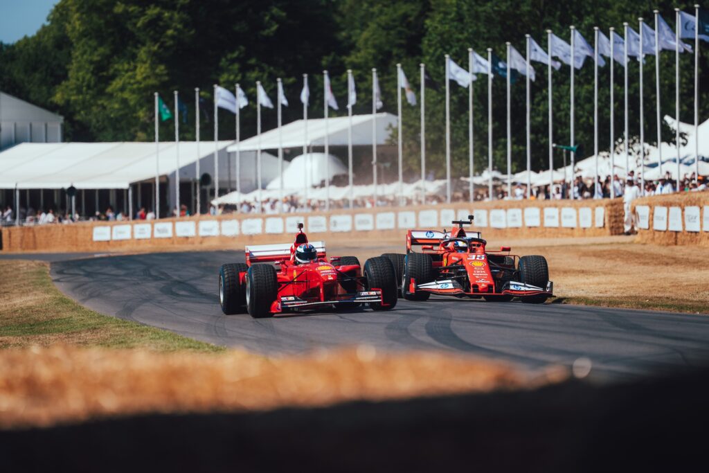Scuderia Ferrari at the Festival of Speed 2025. Ph. by Tom Baigent.